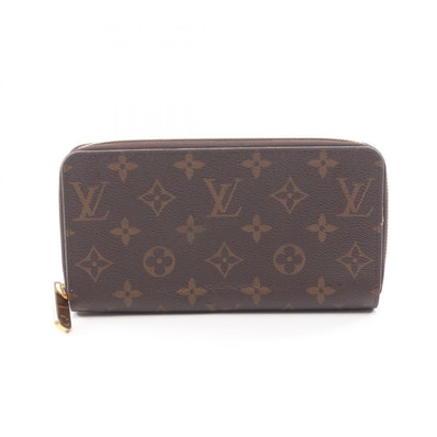 ルイ・ヴィトン LOUIS VUITTON ジッピーウォレット モノグラム ローズバレリーヌ ラウンド長財布 財布 PVCコーティングキャンバス モノグラム ローズバレリーヌ レディース ブラウン系 / ピンク系 M41894 【中古】
