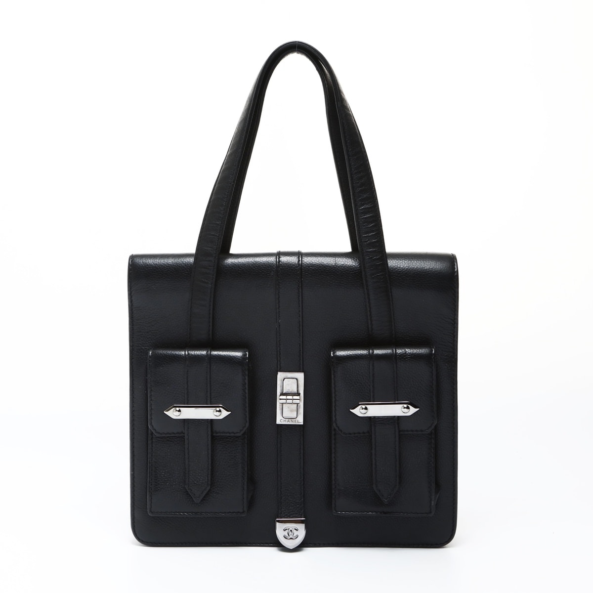 シャネル CHANEL 8番台 2003-2004 レザー シャネル2.55 キャビア ショルダーバッグ【中古】