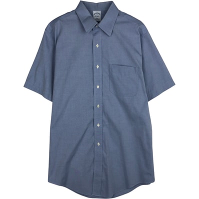 古着 ブルックスブラザーズ Brooks Brothers Est.1818 SLIM FIT 半袖 コットンシャツ メンズL相当/eaa644905