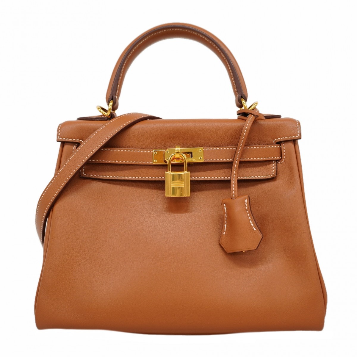 ★最終価格★SALE【6fa0977-g】エルメス ハンドバッグ ケリー25 スイフト ゴールド ゴールド金具 Y刻印 2wayバッグ【中古】レディース