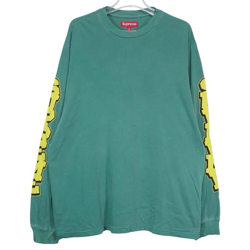Supreme Cracked Sleeve L/S Top "Washed Green"