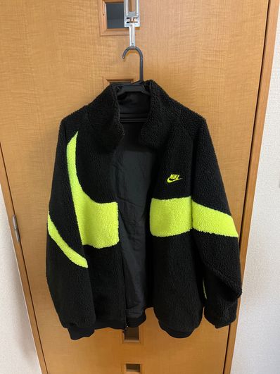 Nike Big Swoosh Reversible Boa Jacket"Black Neon"