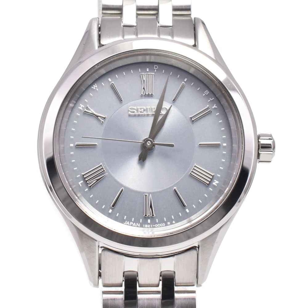 セイコー SEIKO SSDY049 セイコーセレクション グレー ソーラー電波 レディース 美品 保証書付き 腕時計 I#147160