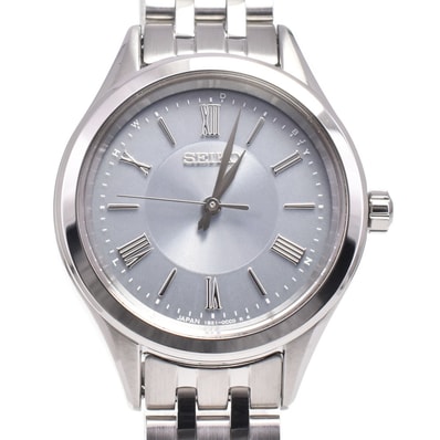 セイコー SEIKO SSDY049 セイコーセレクション グレー ソーラー電波 レディース 美品 保証書付き 腕時計 I#147160