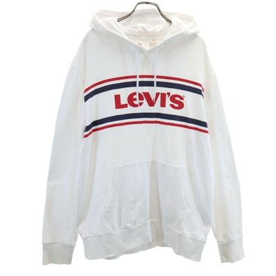Levi's リーバイス 長袖 スウェットパーカー L ホワイト