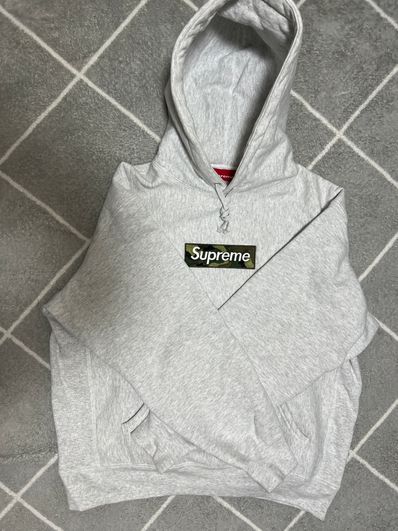 Supreme Box Logo Hooded Sweatshirt "Ash Grey" (23FW)