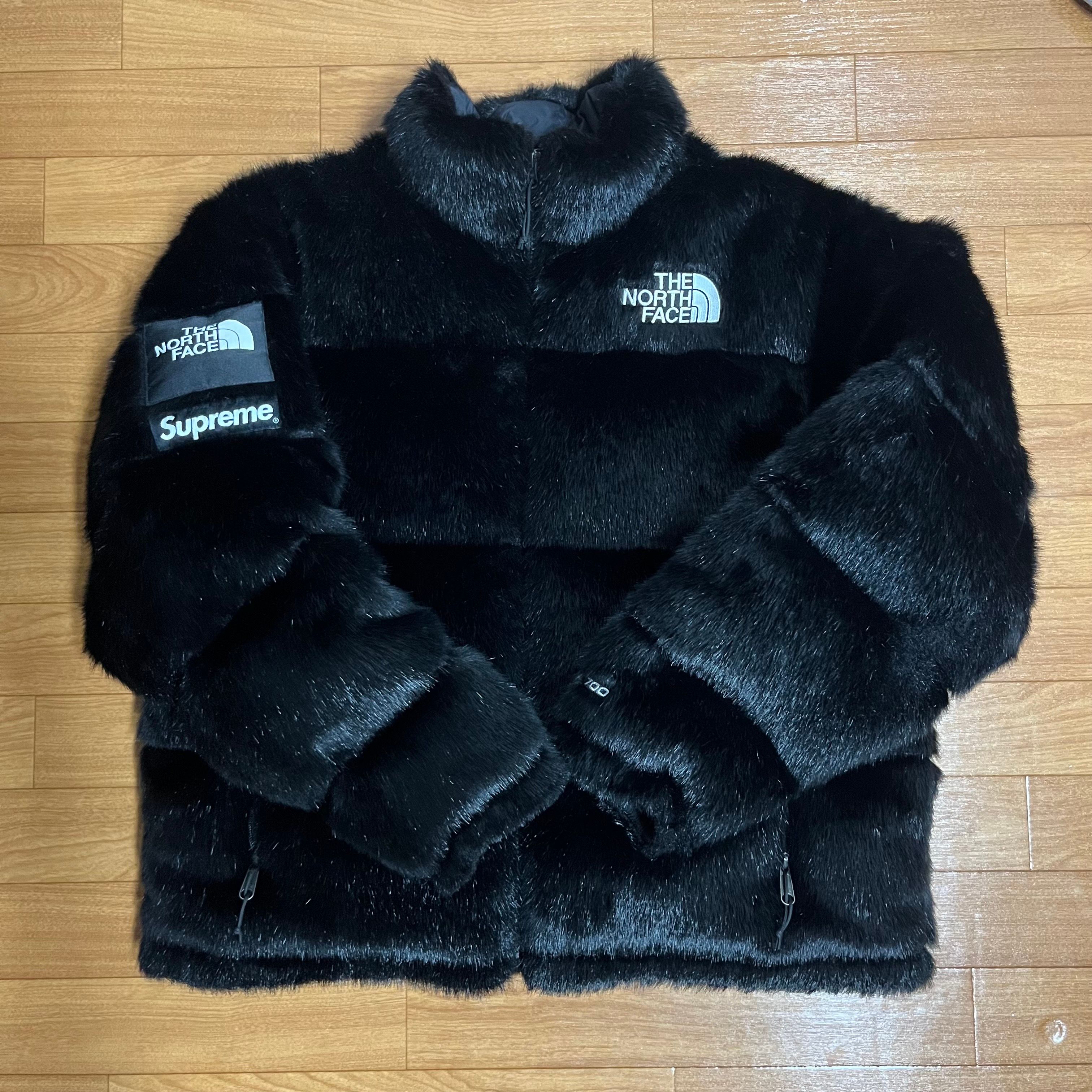 Supreme x The North Face Faux Fur Nuptse Jacket "Black"