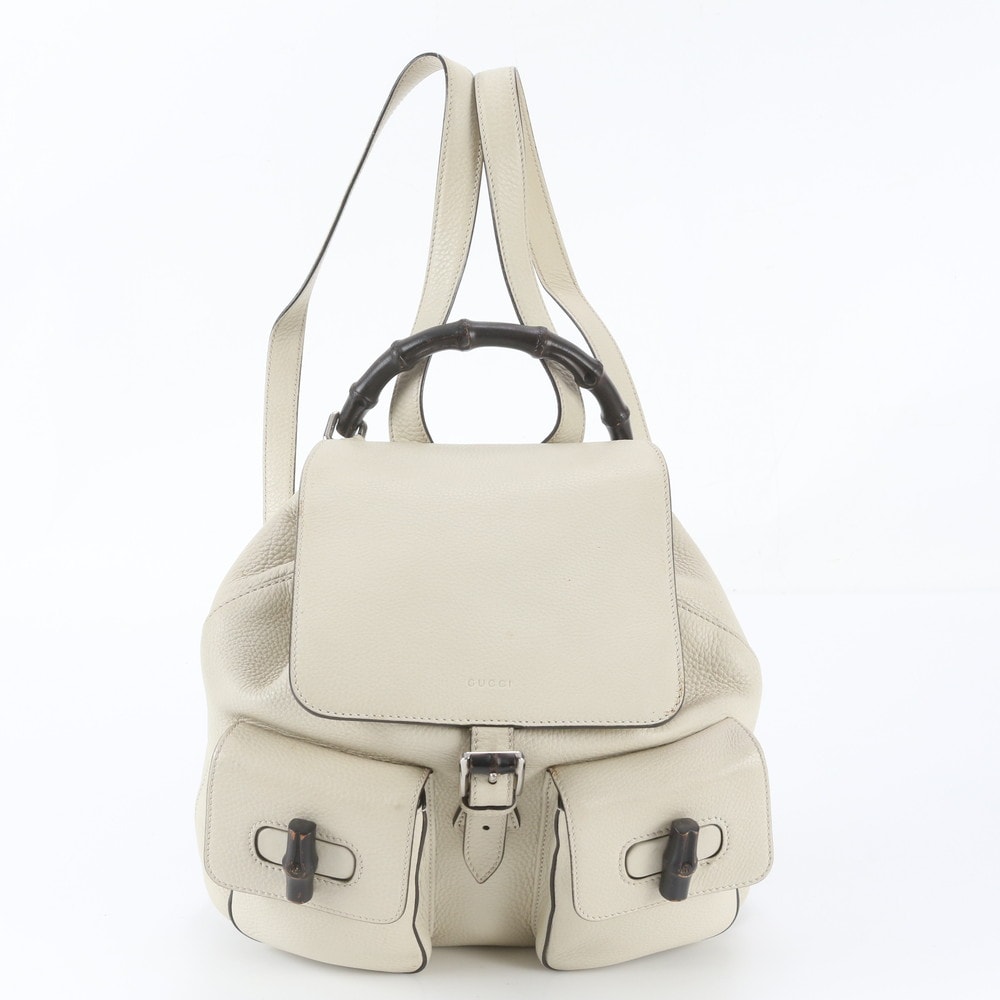 ■美品 グッチ バンブー 370833 リュックサック レザー