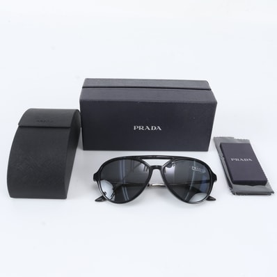 ■極美品 プラダ 57□15 アイウェア めがね SPR13W-F