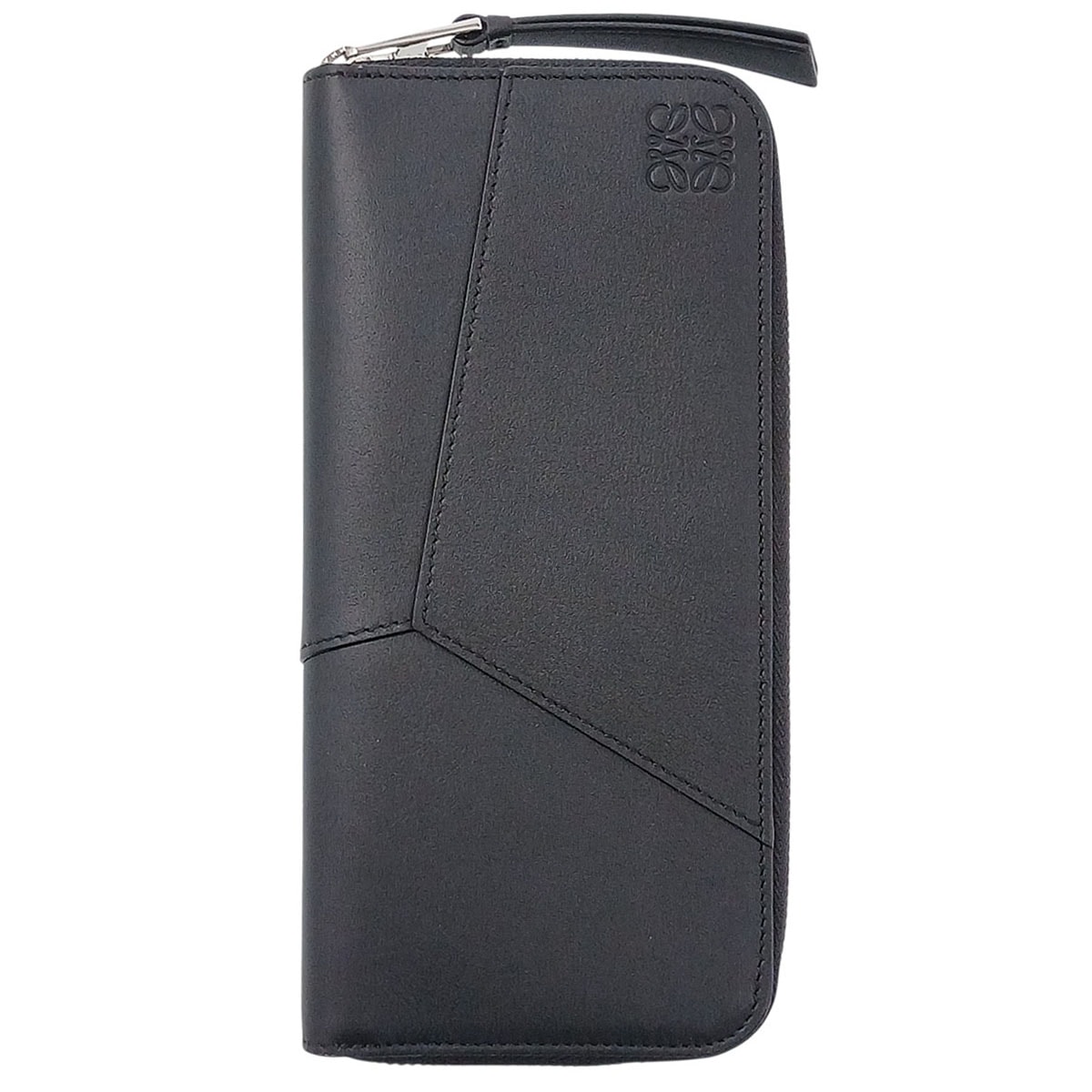 LOEWE ロエベ パズル ジップアラウンドウォレット 長財布 C510U46X12 レザー ブラック メンズ【中古】