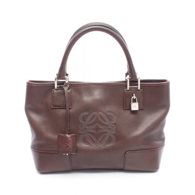 ロエベ LOEWE アマソナ フスタ ハンドバッグ バッグ レザー レディース ブラウン系 【中古】