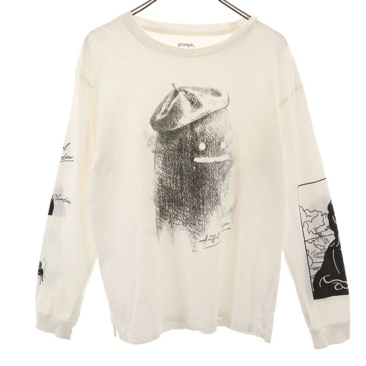 graniph グラニフ 長袖 Tシャツ M ホワイト ロンT