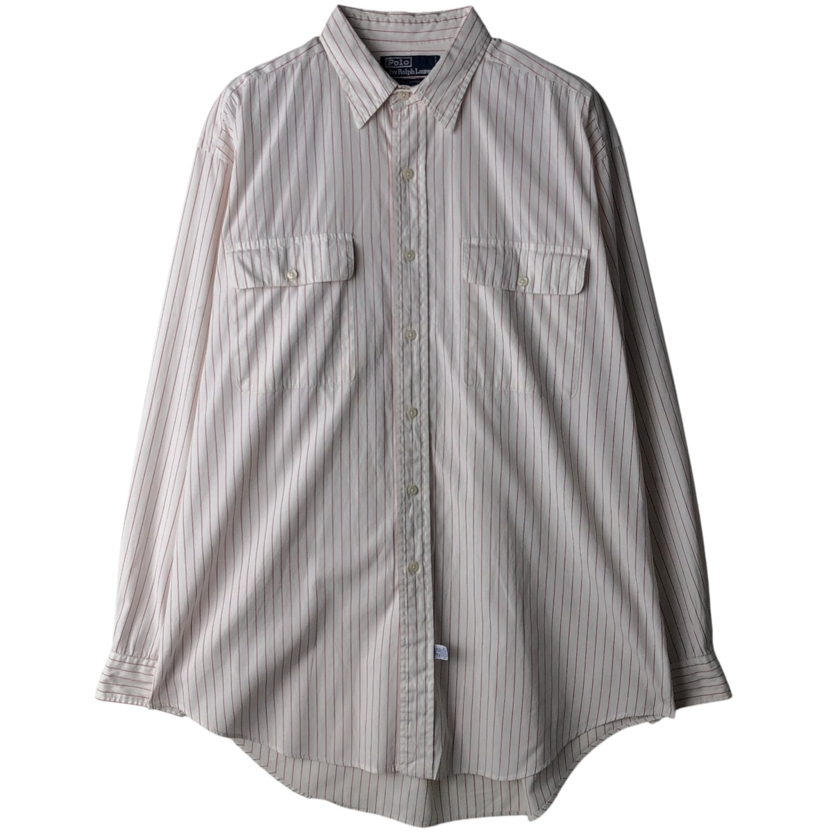 古着 ラルフローレン Ralph Lauren POLO by Ralph Lauren 長袖 コットンストライプシャツ メンズL相当/eaa618549