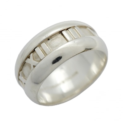 【6jdb0097-k】ティファニー リング アトラス シルバー925 15.5号【中古】レディース