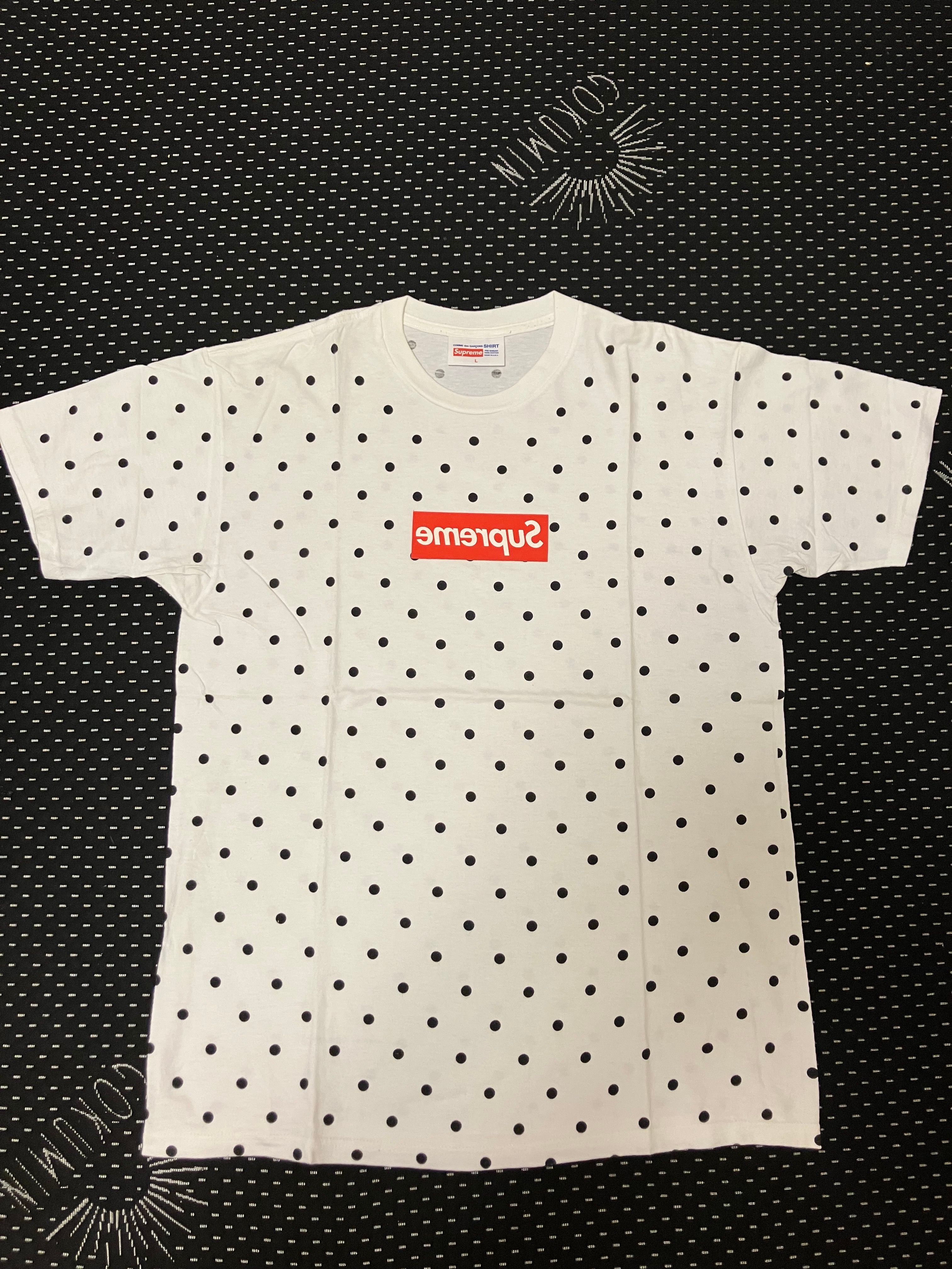 Supreme COMME des GARCONS SHIRT Polka Dot Tee "White"