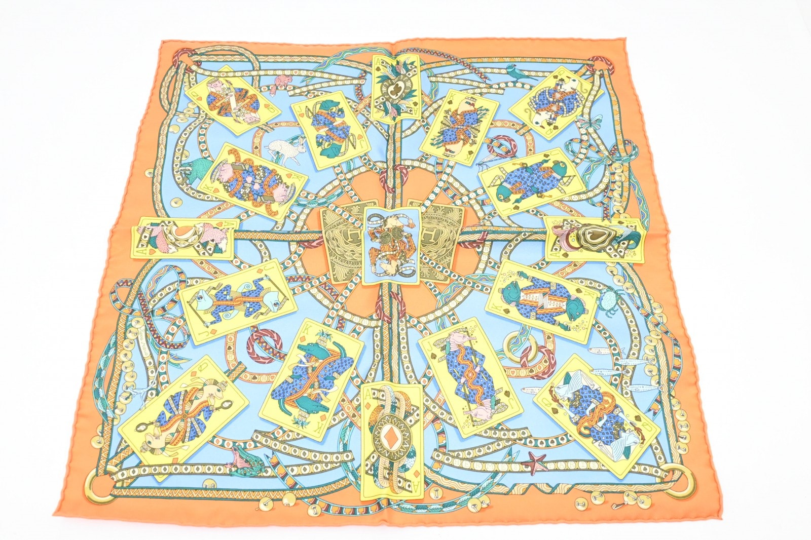 D (傷や汚れあり)】HERMES（エルメス） MUSEE 博物館 カレ90 シルク