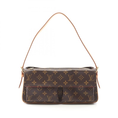 ルイ・ヴィトン LOUIS VUITTON ヴィバシテMM ショルダーバッグ バッグ PVCコーティングキャンバス レザー モノグラム レディース ブラウン系 M51164 【中古】