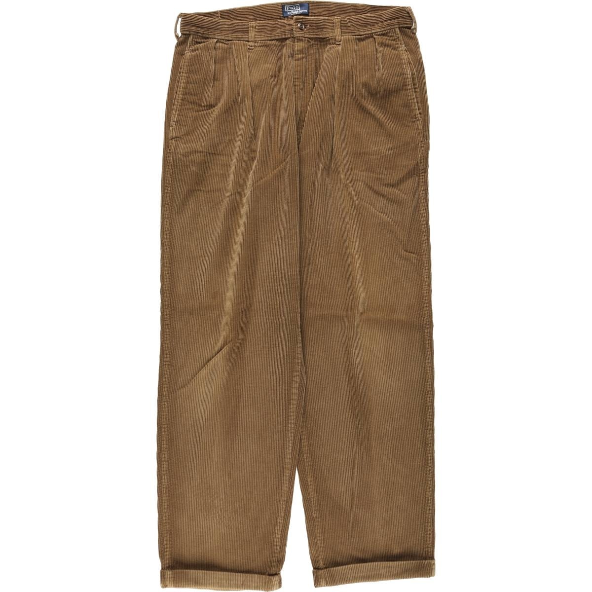 古着 90年代 ラルフローレン Ralph Lauren POLO by Ralph Lauren ツータック 太畝 コーデュロイパンツ USA製 メンズw35相当 ヴィンテージ/eaa627382