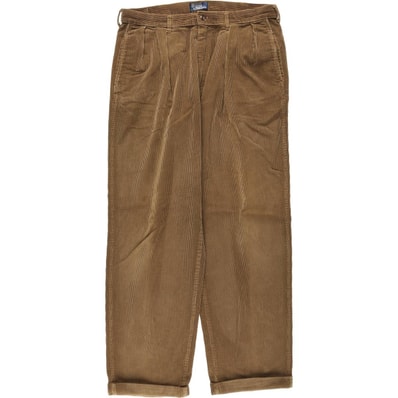 古着 90年代 ラルフローレン Ralph Lauren POLO by Ralph Lauren ツータック 太畝 コーデュロイパンツ USA製 メンズw35相当 ヴィンテージ/eaa627382
