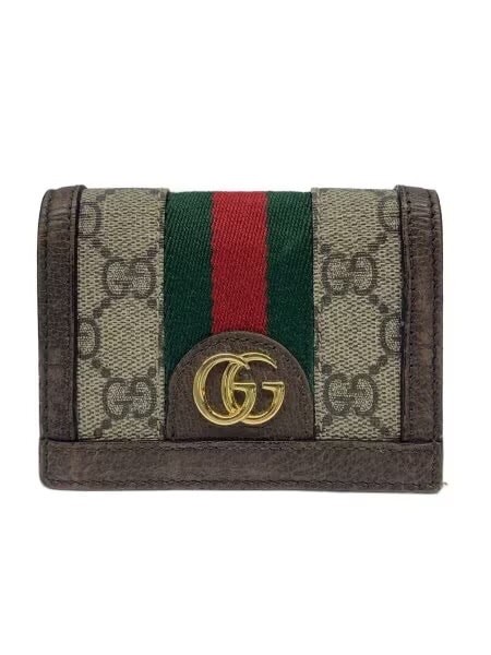 GUCCI GG Supreme Ophidia GG Card Case Wallet "Beige/Ebony"