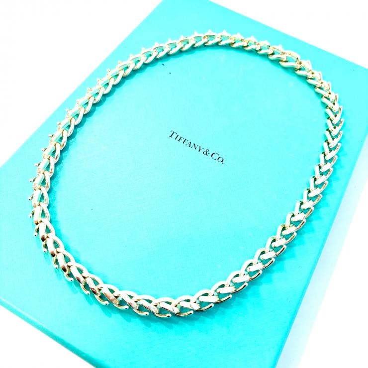 ティファニー TIFFANY&Co. フォージ ミディアム リンク ネックレス Ag925 133.5g スターリングシルバー【鑑定済み】正規品