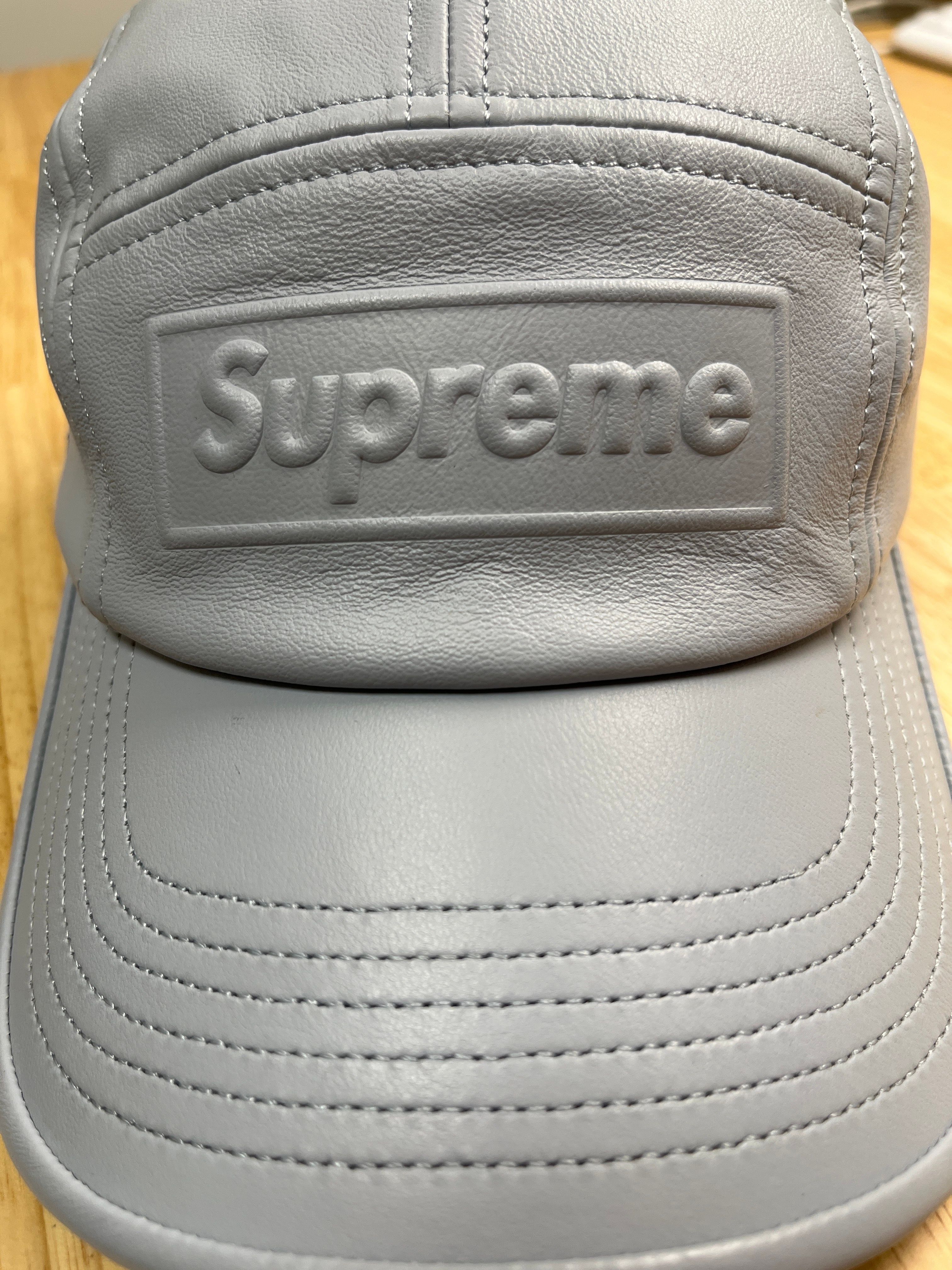 Supreme GORE-TEX Leather Camp Cap "Grey"