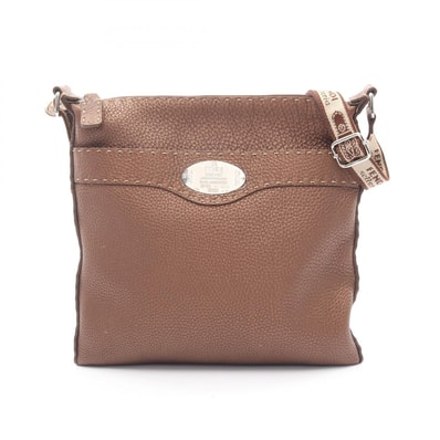 フェンディ FENDI セレリア ショルダーバッグ バッグ レザー レディース ブラウン系 【中古】