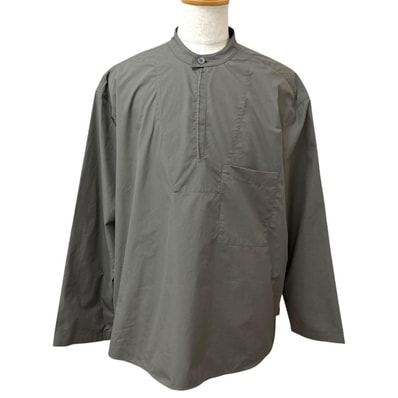 極美品 エルメス 長袖シャツ チャコール メンズ 42 H656440H2