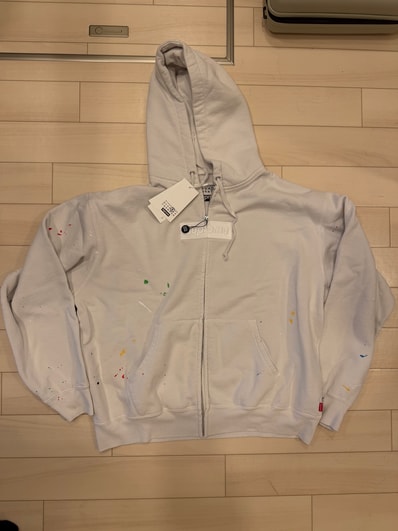 Supreme x MM6 Maison Margiela Box Logo Zip Up Hooded Sweatshirt "White"