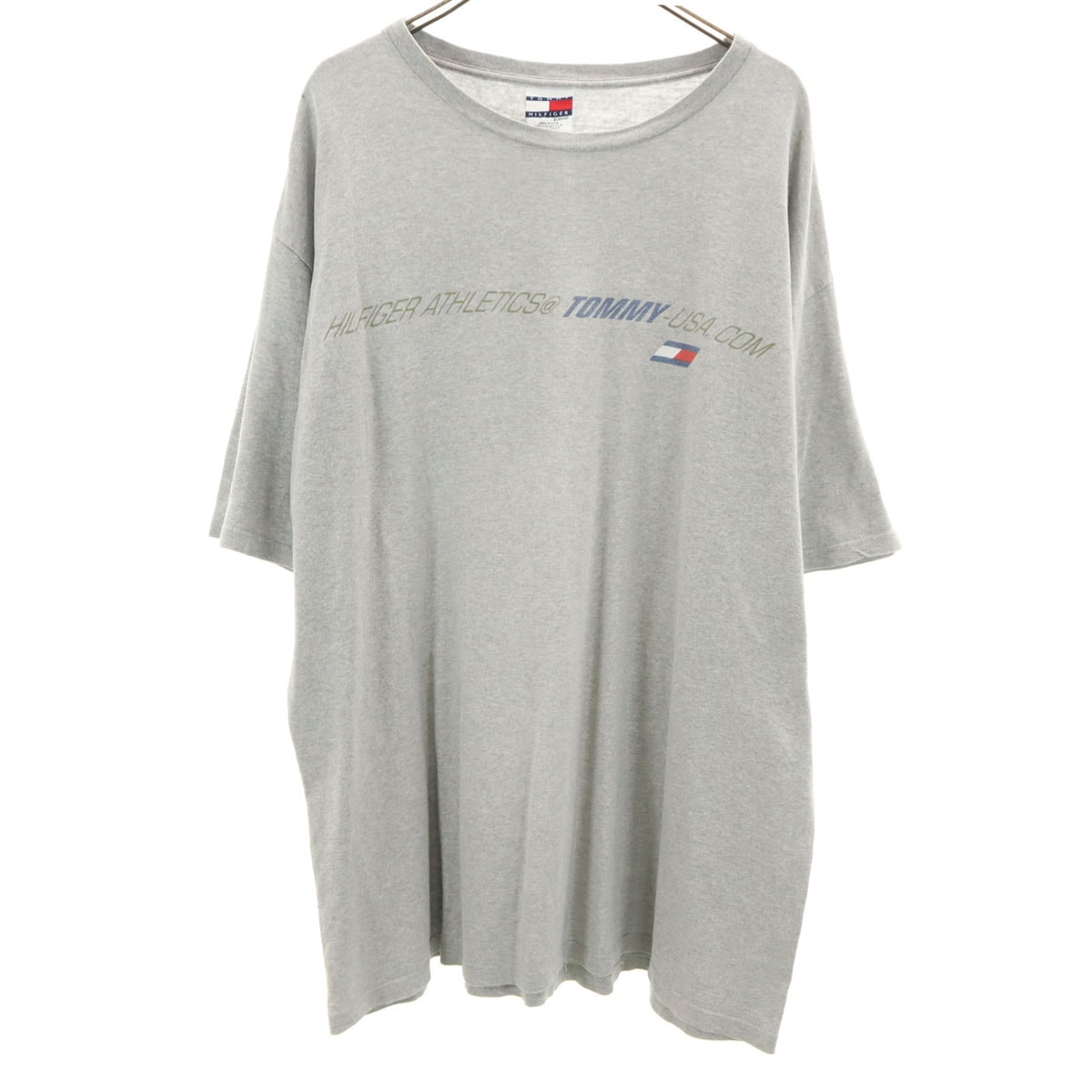TOMMY HILFIGER トミーヒルフィガー 90s USA製 オールド 半袖 Tシャツ XL グレー