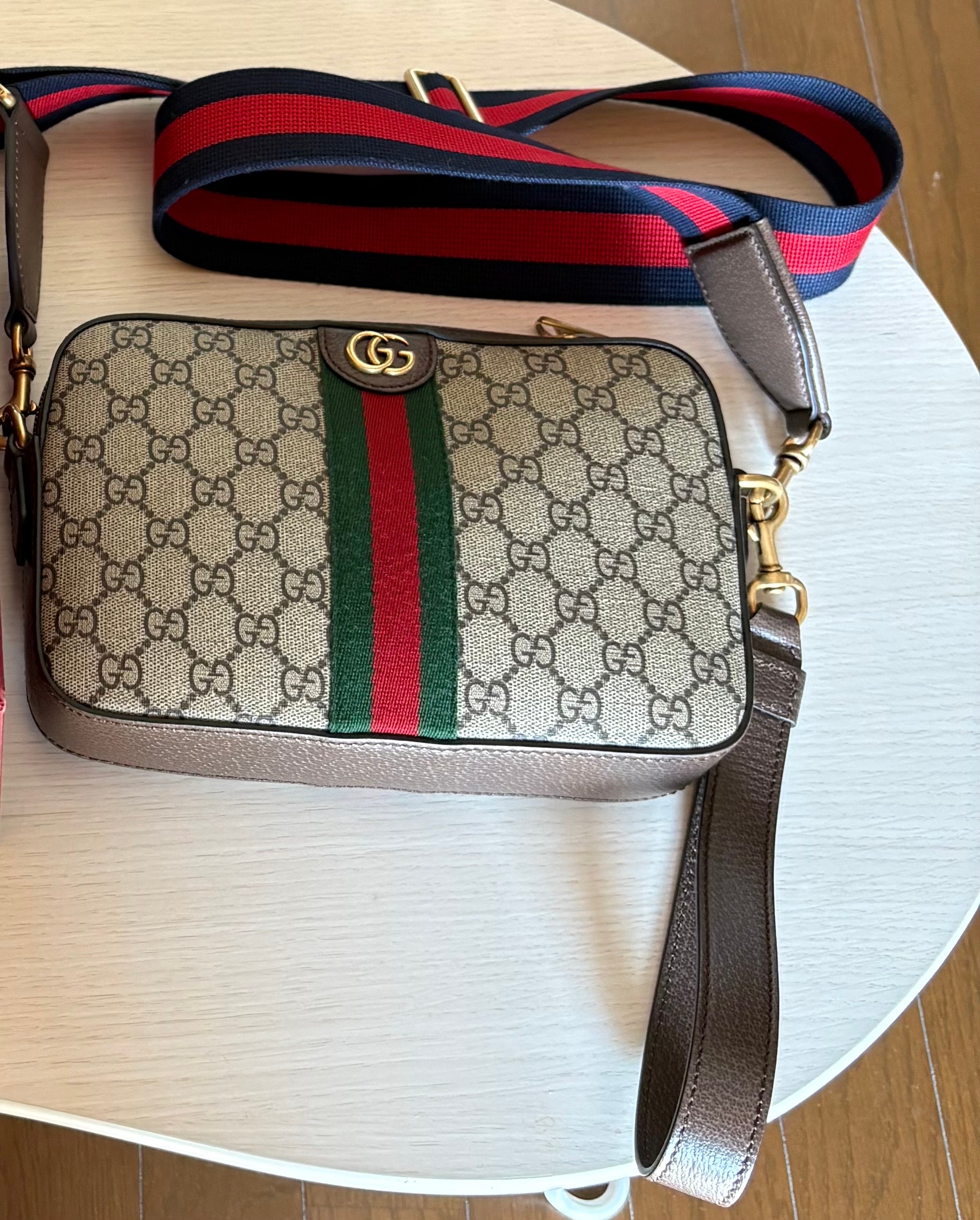 D (傷や汚れあり)】グッチ オールドグッチマイクロGGショルダーバッグ