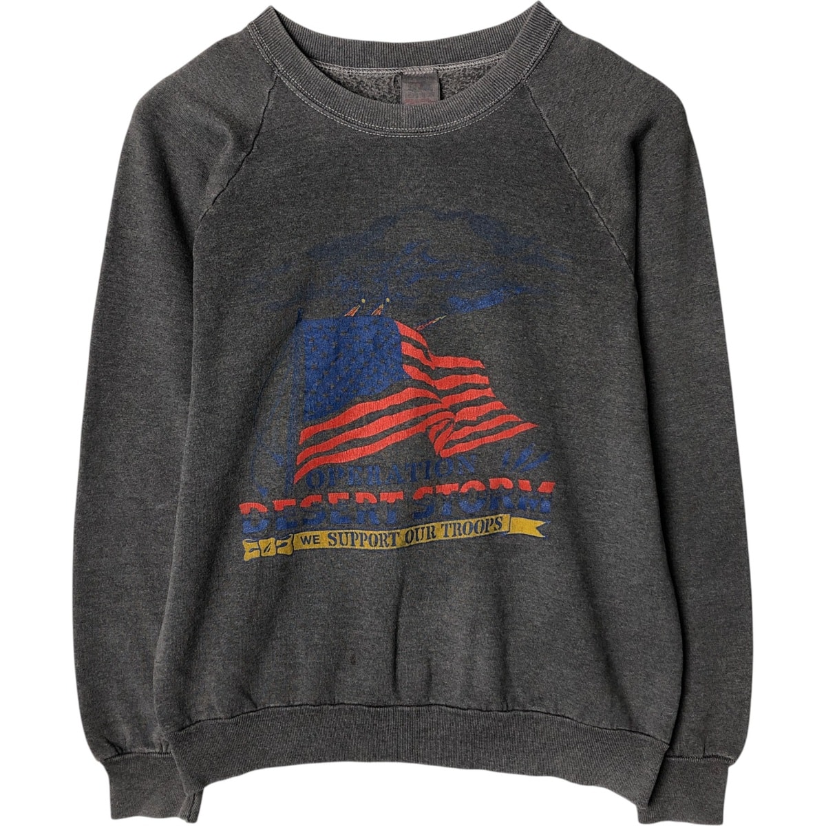 古着 90年代 フルーツオブザルーム FRUIT OF THE LOOM 星条旗柄 プリントスウェットシャツ トレーナー USA製 メンズM相当 ヴィンテージ/eaa577011