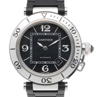 カルティエ パシャ シータイマー 腕時計 時計 ステンレススチール W31077U2 手巻き メンズ 1年保証 CARTIER 中古