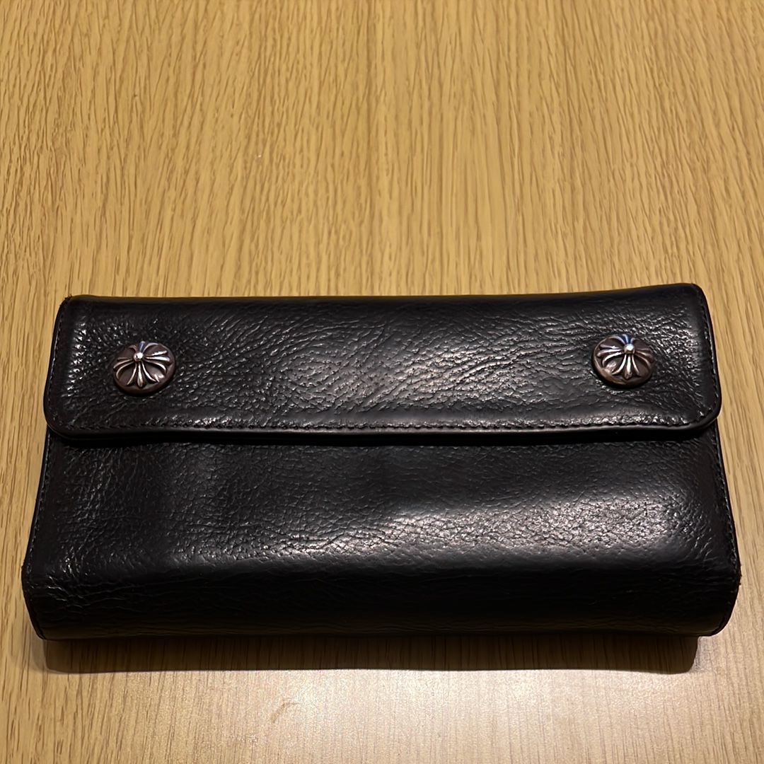 Chrome Hearts Wave Wallet Leather "Black"