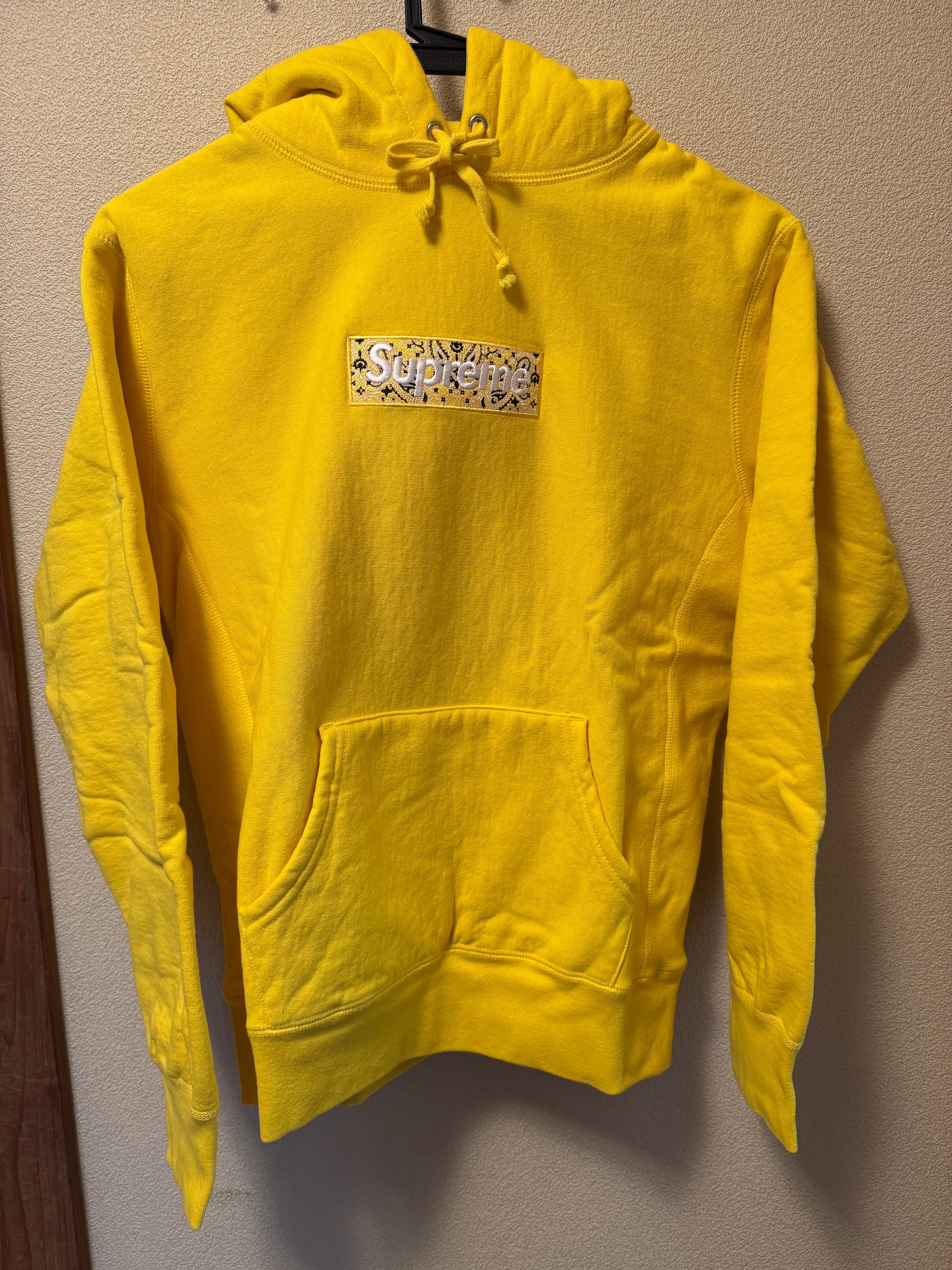Supreme Bandana Box Logo Hooded Sweatshirt "Yellow"