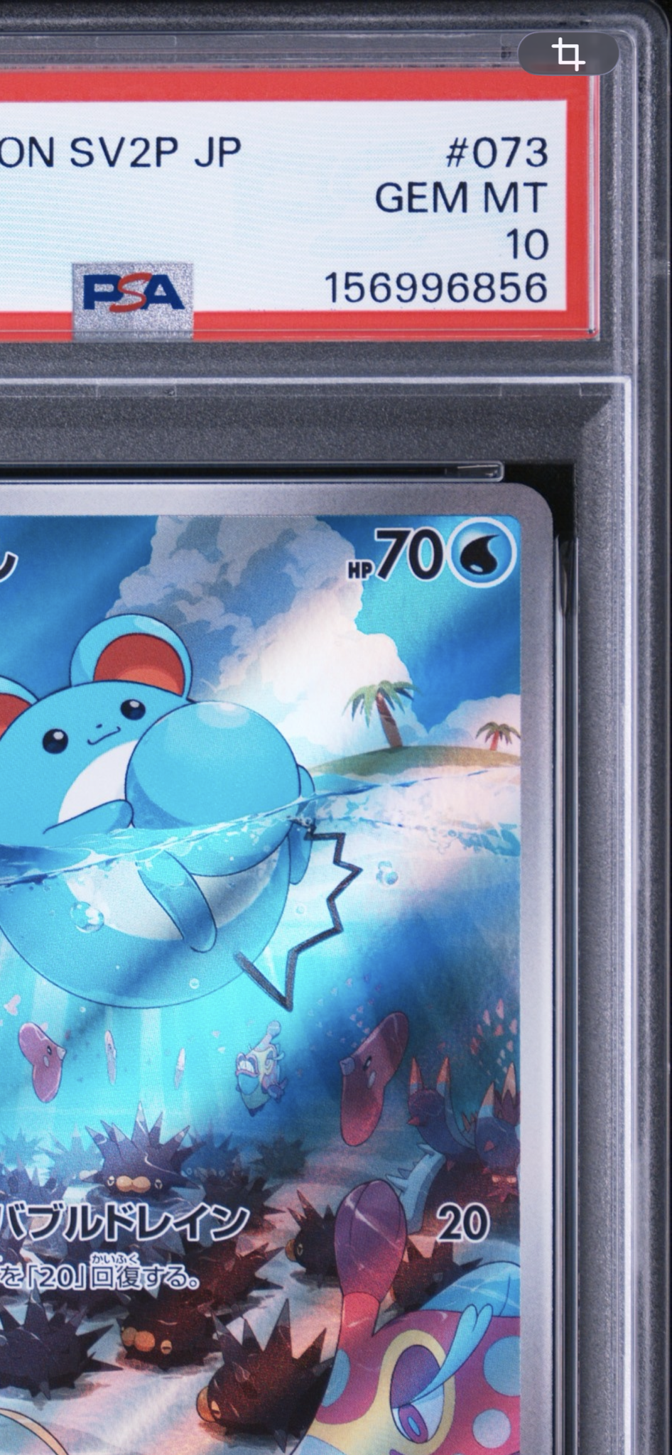 PSA10】マリル AR[SV2P 073/071](拡張パック「スノーハザード」) 1枚の