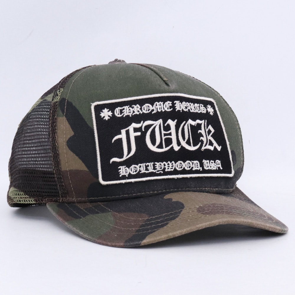 Chrome Hearts Tracker Cap Fuck Camouflage "Green/Brown"