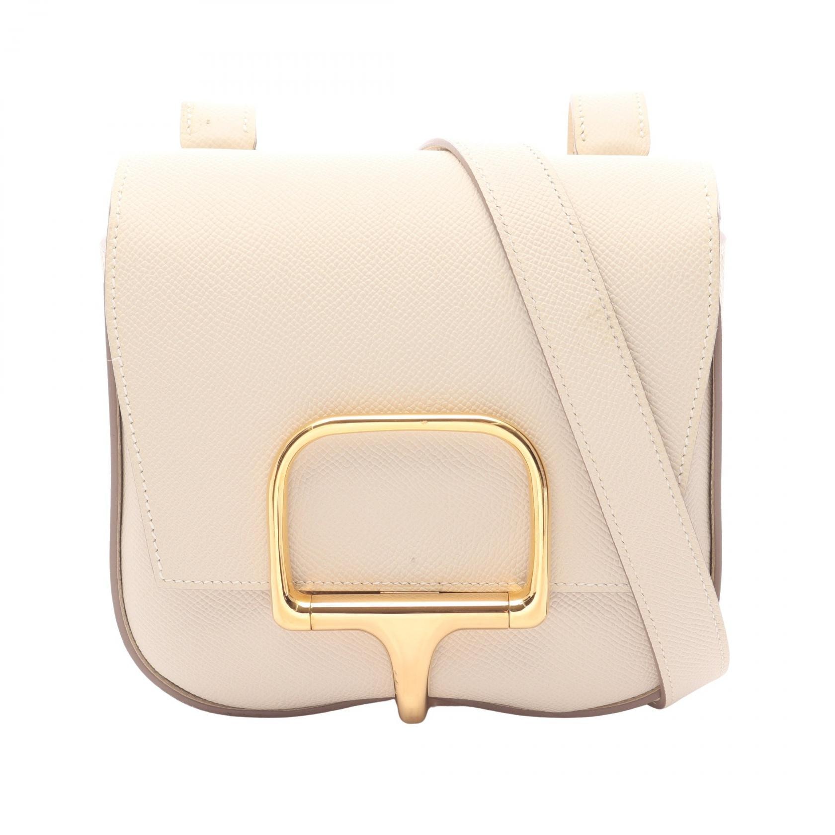 エルメス HERMES デッラ カヴァッレリア ミニ ショルダーバッグ バッグ レザー ヴォーエプソン ヴォーエプソン クレ B刻印(2023年製造) レディース アイボリー系 【中古】