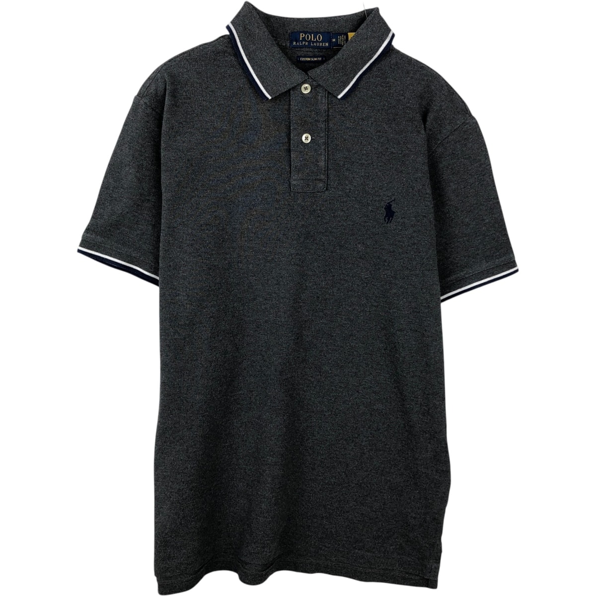 古着 ラルフローレン Ralph Lauren POLO RALPH LAUREN CUSTOM SLIM FIT 半袖 ポロシャツ メンズM相当/eaa644303