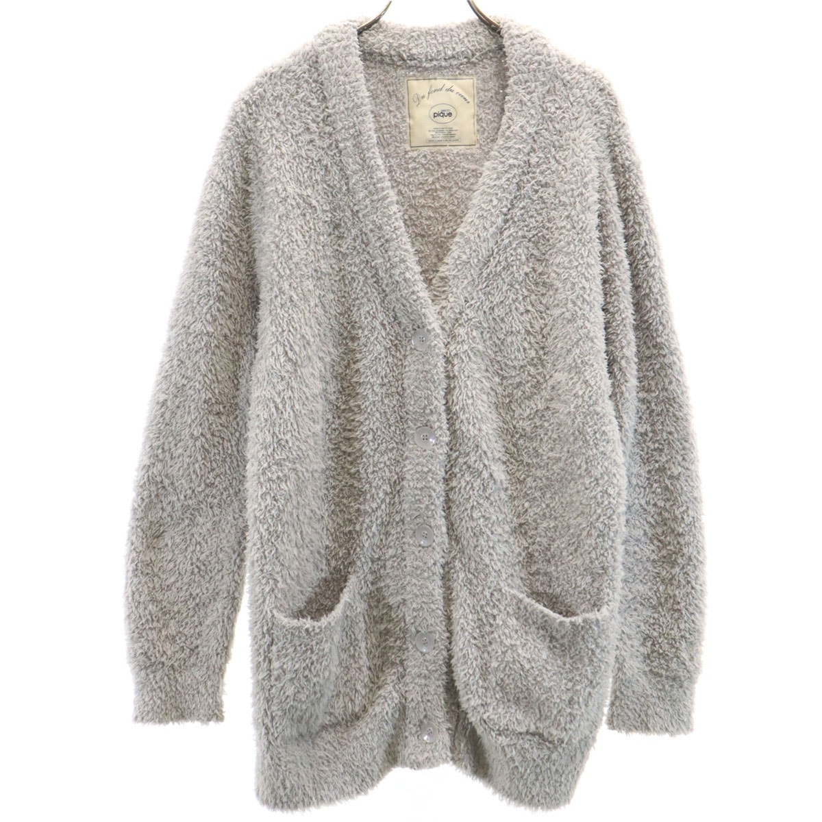 gelato pique ジェラートピケ 長袖 カーディガン F グレー ルームウェア