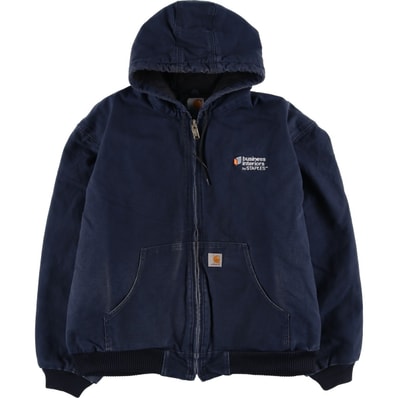 古着 カーハート Carhartt アクティブジャケット 中綿入り ダックフルジップパーカー USA製 メンズXXL相当/eaa626258