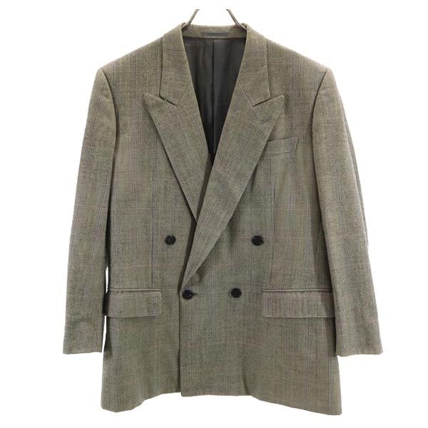 LANVIN ランバン ウール グレンチェック テーラードジャケット グレー系