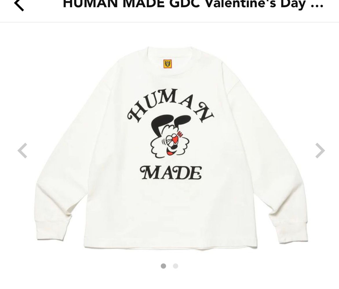 HUMAN MADE GDC Valentine's Day L/S T-Shirt "White" / VERDY