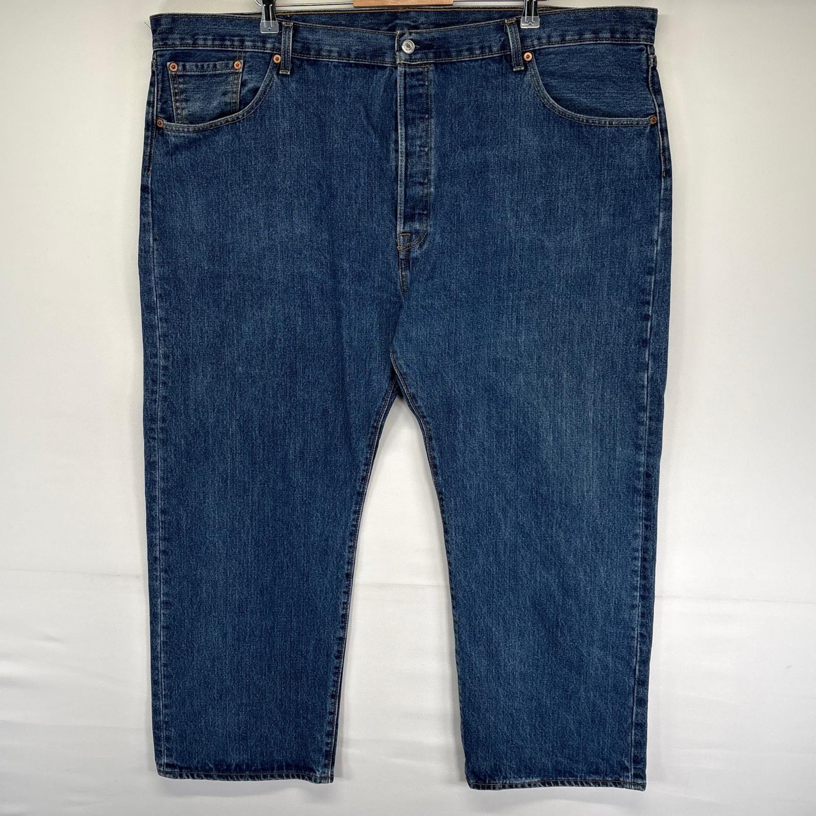 古着 リーバイス Levi's デニム パンツ デニム ボタンフライ 501 大きいサイズ 5ポケット ストレート w46 L28  ブルー系 メンズ