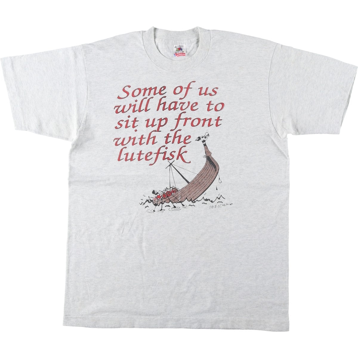 古着 90年代 フルーツオブザルーム FRUIT OF THE LOOM Ed Fischer エドフィッシャー アートTシャツ USA製 メンズL相当 ヴィンテージ/eaa661563