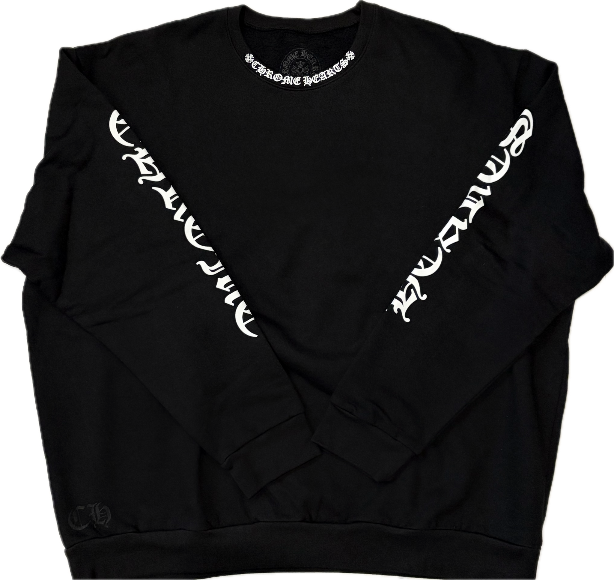 Chrome Hearts Neck Logo Crew Sweat "Black"