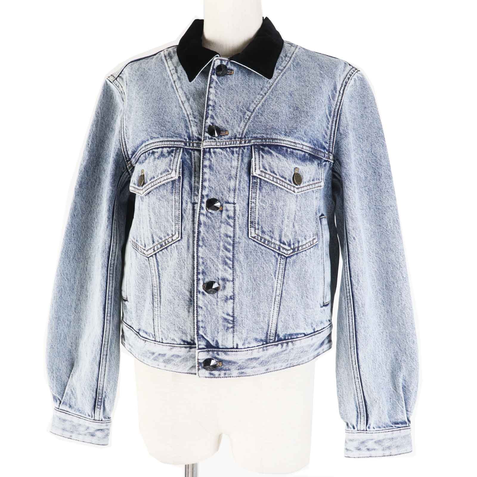 極美品 ルイヴィトン
デニムジャケット ベルベット アクセント デニムジャケット ブルー レディース 36 1AFEPI