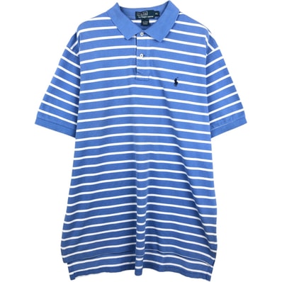 古着 ラルフローレン Ralph Lauren POLO by Ralph Lauren 半袖 ボーダー ポロシャツ メンズXL相当/eaa622953