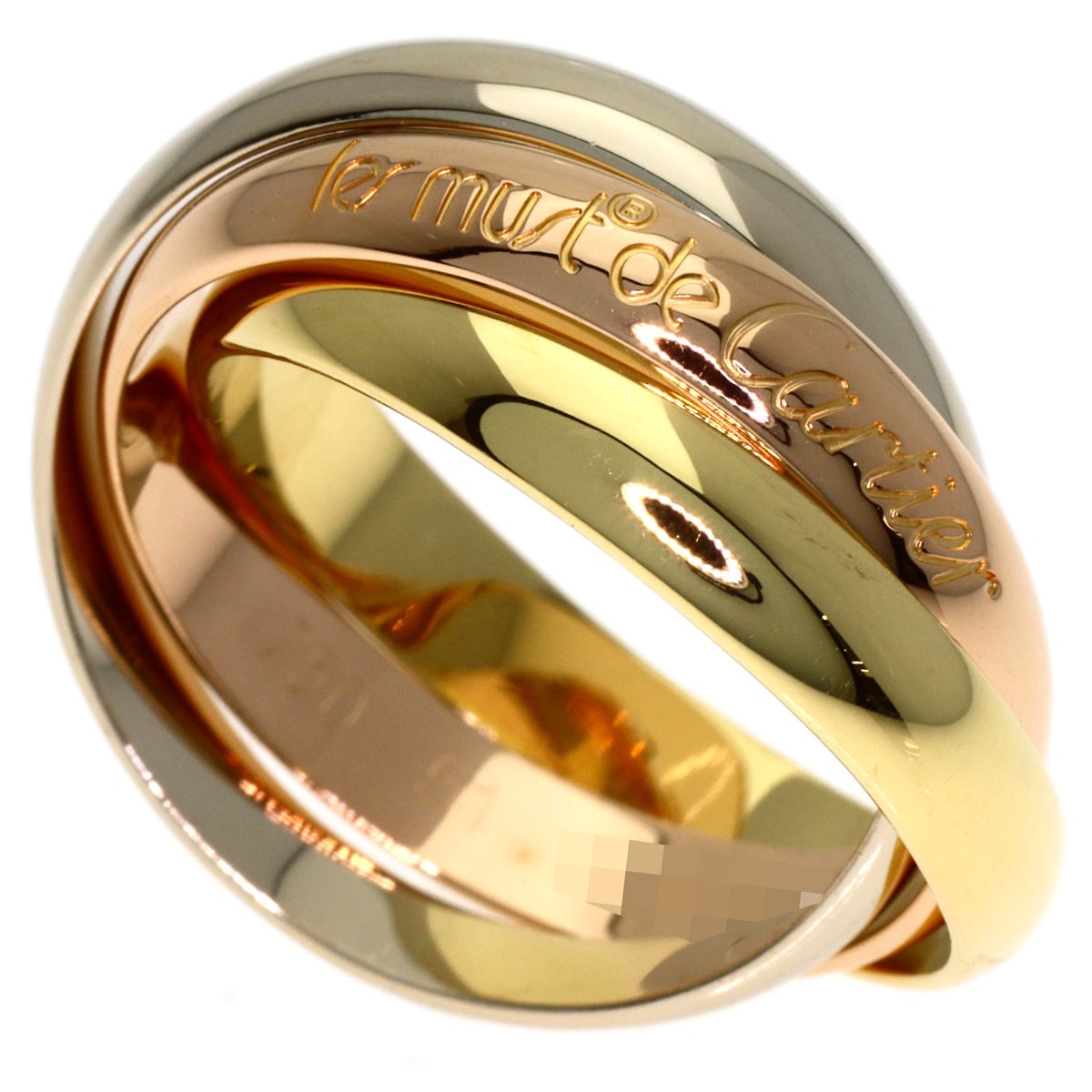 CARTIER カルティエ トリニティ #51 リング・指輪 K18YG K18WG K18PG レディース [中古]