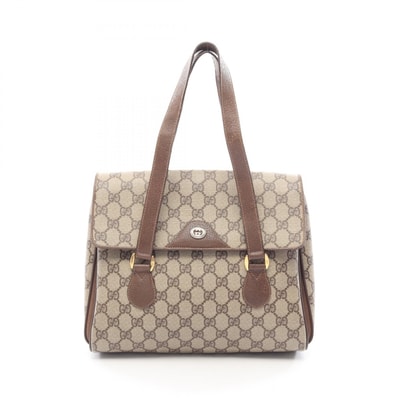 グッチ GUCCI GGスプリーム ハンドバッグ バッグ PVCコーティングキャンバス レザー レディース ベージュ系 / ブラウン系 116 20 080 【中古】
